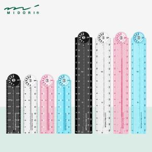 1개 일본 미도리 접이식 눈금자(스케일 구멍 16cm/30cm)
