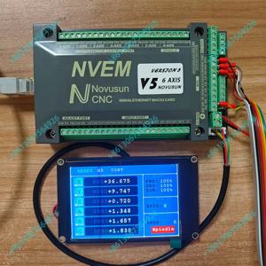 Nvem Cnc 모션 컨트롤러 300khz Nvemv5 업그레이드 버전 3/4/5/6Axis Mach3 이더넷 인터페이스 제어 보드 + LCD 디스플레이