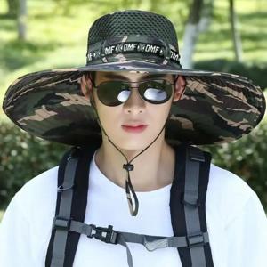 여름 대형 태양 모자 남성 여성 통기성 낚시 모자 태양 UV 보호 메쉬 어부 모자 하이킹 야외 해변 모자