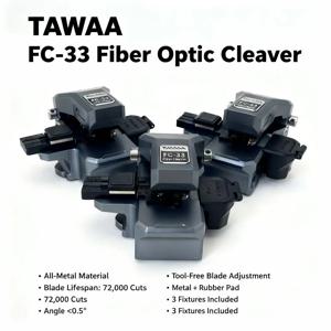 고정밀 TAWAA FC-33 광섬유 절단기 클리비우스 파이버 옵티크 FTTH 원스텝 광섬유 커터