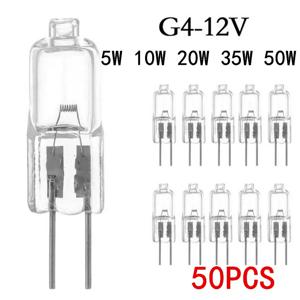 벌크 팩 G4 12V 할로겐 전구 5W-50W JC 바이핀 웜 화이트 LED 교체 캡슐 램프 조명용 - 5/10/20/50개