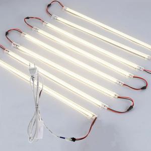 LED 튜브 조명 30/40/50cm 고휘도 220V 1.8m EU 스위치 플러그 에너지 절약 나이트 바 2835 스트립 1-10개