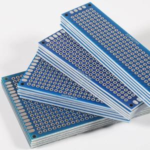 20pcs PCB 키트 보드 프로토타입 브레드보드 양면 회로 기판 블루 2x8 3x7 4x6 5x7cm 범용 PCB 실험 보드 DIY