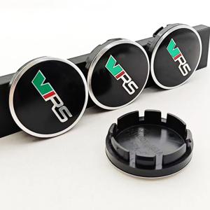 4개 56mm 자동차 휠 센터 허브 캡 로고 VRS 림 커버 배지 엠블럼 스코다 라피드 옥타비아 RS 코디악 파비아 액세서리