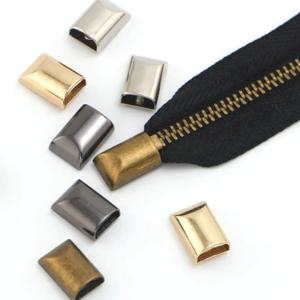 5-100개 15mm 금속 지퍼 스토퍼 지퍼 테일 클립 스톱 테일 플러그 헤드 나사 포함 DIY 가방 가죽 하드웨어 액세서리 공예용