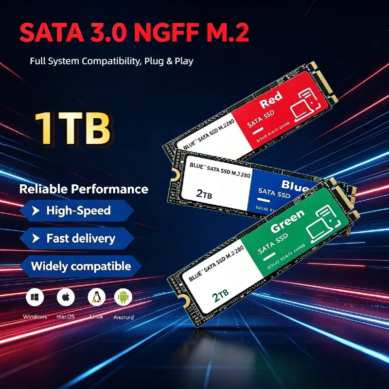 2026년형 새로운 M.2 NVMe 1TB SSD 내장형 고속 솔리드 스테이트 드라이브 하드 디스크, 데스크탑 노트북 PC 컴퓨터 업그레이드용