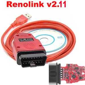르노 차량용 NEW Renolink V2.11 ECU 프로그래머 OBD 2 에어백 리셋 OBD2 ECM UCH 키 ECU 프로그래머 링크 자동차 진단 도구