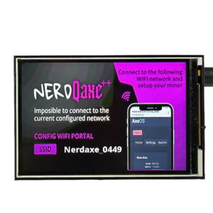 NerdQaxe++ SHA256 비트코인 ​​광부용 3.5인치 업그레이드 디스플레이 화면 맞춤형 펌웨어 모니터 마이닝 데이터 교체