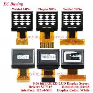 5Pcs/1pc 0.66 인치 OLED 디스플레이 LCD 흰색 베어 스크린 0.66 