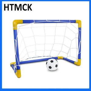 HTMCK 마이크로 축구 골대 세트, 휴대용 네트, 펌프, 공 포함, 가벼운 실내외 겸용 장비, 공원, 해변 훈련용