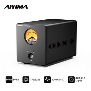 AIYIMA A20 MONO PFFB TPA3255 파워 앰프 300W 클래스 D 모노 앰프 XLR RCA TRS 입력 서브 출력 HPF 홈 오디오 12V 트리거 VU 미터