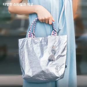 요메 경량 듀폰 종이 핸드백 세탁 가능 주름 가방 크로스바디 캐주얼 가방 타이벡 소재 데일리 야외용