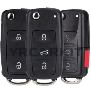 폭스바겐, VW, 스코다 골프, 파사트, 폴로, 제타, 투란, 보라, 샤란용 접이식 플립 리모컨 키 케이스 쉘 커버 (2/3/4 버튼)
