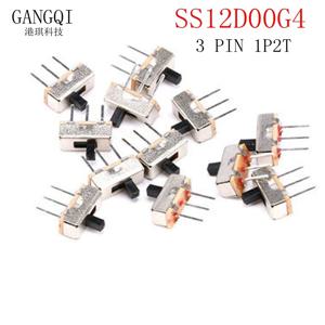 50PCS SS12D00 SS12D00G3 SS12D00G4 SS12D00G5 인터럽터 온-오프 미니 슬라이드 스위치 1P2T 롱 핸들: 2mm 3mm 4mm 5mm 토글 스위치