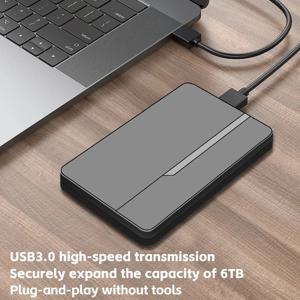 루옹 SSD 케이스 2.5인치 외장 하드 드라이브 인클로저 USB 3.0 하드 디스크 케이스 6TB 7mm 9.5mm SATA SSD HDD 노트북 PC 지원