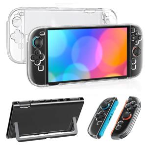 닌텐도 스위치 2 조이스틱 컨트롤러용 PC + TPU 소프트 분리형 보호 케이스, 스위치 2 액세서리용 투명 커버 스킨 프로텍터