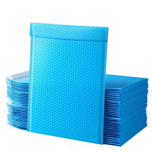 20개/팩 밝은 파란색 버블 메일러 28x37cm 대형 플라스틱 버블 봉투 배송용 패딩 봉투 방수 배송 가방