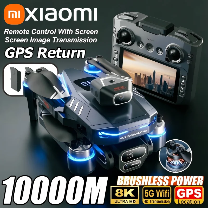 샤오미 GT8 드론 8K 항공 HD 듀얼 카메라 GPS 브러시리스 광학 흐름 호버링 장애물 회피 스크린 리모컨 드론