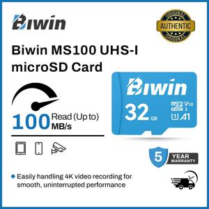 비윈 MS100 128GB 마이크로 SDXC 카드 UHS-I A1 V30 U3 클래스 10 마이크로SD 메모리 카드 스마트폰, 카메라 및 블랙박스용 최대 100MB/s 속도
