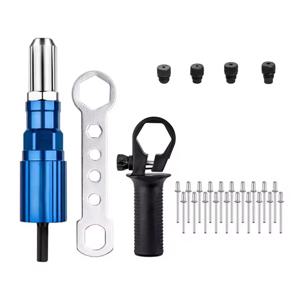 B23B 리벳 건 어댑터 키트 DIY 프로젝트용 전동 2.4Mm-4.8Mm 드릴 부착 장치 포함