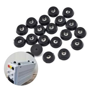 8Pcs 검은 고무 피트 의자 바닥 보호대 미끄럼 방지 가구 피트 테이블 다리 커버 스피커 캐비닛 하단 패드 Funiture 부품
