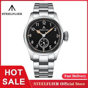 STEELFLIER 공식 SF746 럭셔리 쿼츠 손목시계 스위스 빛나는 VH60 음소거 무브먼트 20Bar 방수 다중 시간대 시계