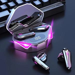 X15 TWS 무선 블루투스 헤드셋, LED 디스플레이 게이머 이어버드, 마이크 포함, 무선 헤드폰, 노이즈 캔슬링 블루투스 이어폰