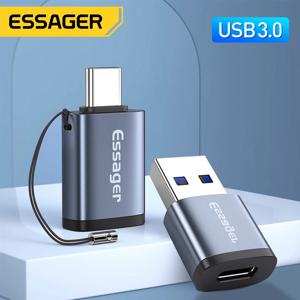 Essager USB 유형 C OTG 어댑터 유형-C USB-C 남성-USB 3.0 여성 변환기 Macbook Xiaomi mi Samsung USBC OTG 커넥터