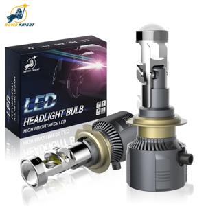 DAWNKNIGHT A80 H7 Led 렌즈 100 와트/쌍 H11 9005 9006 Led 프로젝터 렌즈 Hi/Lo 빔 Canbus 터보 LED 전구 LHD 12V 6000K