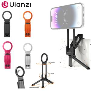Ulanzi MA38 휴대 전화 사진 스탠드 Selfie 스틱 삼성 Xiaomi Huawei iPhone Vivo 용 이중 자기 오버 헤드 삼각대