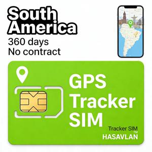 남미용 4G LTE M2M SIM 카드 (GPS 추적기용) – 무선 통신기 360MB/360일, 계약 불필요
