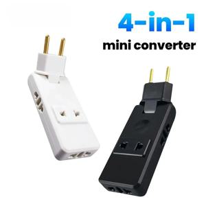 EU 플러그 어댑터 4 in 1 벽면 콘센트 확장 EU 전기 소켓 180도 플러그 어댑터 여행용 어댑터 휴대용 전원 변환기