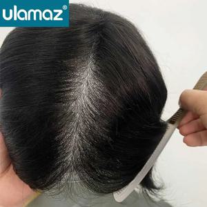 리얼리스틱 남성 헤어 프로테시스 0.02-0.03mm 초박형 스킨 모발 프로테시스 80% 부분 가발 남성용 눈에 띄지 않는 남성 헤어 시스템