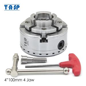 TASP 4인치 목공 선반 스크롤 척 100mm 4조 셀프 센터링 스핀들 나사산 M33 1인치 목공 도구