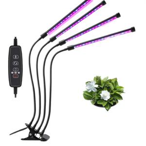 USB LED 식물 성장등 실내 정원 10단계 조광 가능 성장등 풀 스펙트럼 타이머 설정 수경재배 온실 3H/9H/12H