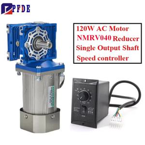 120W 220V/110V 저속 고토크 AC 웜 기어 감속 모터 및 속도 컨트롤러 & 컨베이어용 단일 출력축 키트