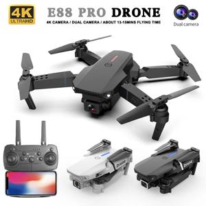 2026 미니 RC E88 드론 접이식 쿼드콥터 LED 호버 원격 조종 광학 흐름 UAV E88 프로 맥스 초보자용 드론 ﻿