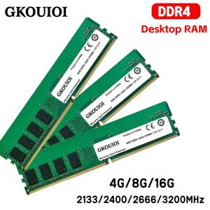 GKOUIOI DDR4 데스크탑 메모리 램 PC4 4G 8G 16G 2133 2400 2666 3200MHz 288핀 DIMM 비-ECC 컴퓨터 메모리