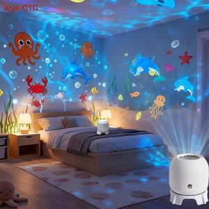 LED 해양 프로젝터 조명 360 °   회전하는 동적 야간 조명 USB 전원 공급 주변 조명 램프 게임, 거실용 장식 조명