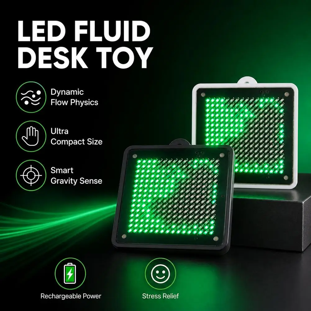 LED 유체 시뮬레이션 장난감 쉐이크 컨트롤 재미있는 발광 장식품 미니 충전식 물 흐름 쉐이킹 램프 선물