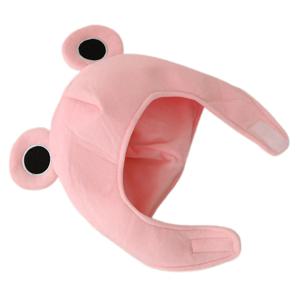 귀여운 개구리 모자 부드러운 소재 크리스마스 코스튬 코스프레 파티 재미있는 동물 모자 큰 눈 귀덮개 크기 14.93x12.58x0.39인치