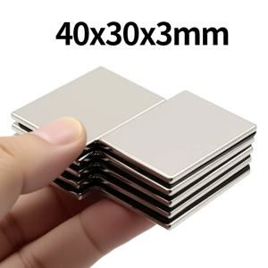 40x30x3mm 초강력 네오디뮴 자석 N35 NdfeB 영구 자석 블록 강력 자석 냉장고용