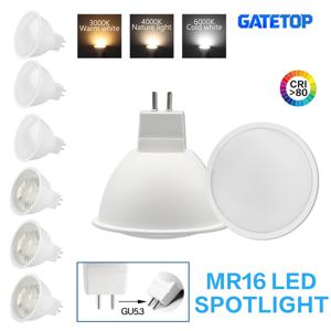 1-20개 MR16 저전압 AC DC 12V 24V LED 스포트라이트 전구 GU5.3 120도 38도 3W-8W 50W 할로겐 램프 교체 거실용