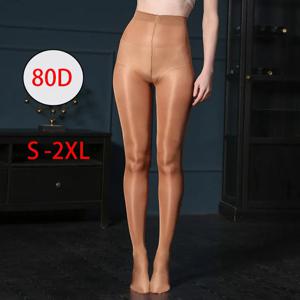 S M L XL 2XL 선택 가능 80D 여성 슬림 쉐이핑 타이츠 광택 유광 요가 댄스 연습용 팬티스타킹