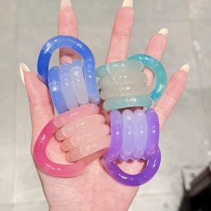 1pcs 온도 변화 변형 가능 로프 멀티 컬러 안티 스트레스 변형 로프 매듭 압력 스트레스 릴리프 장난감 선물