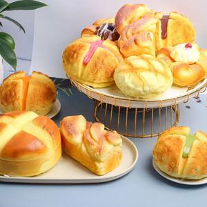 1개입 슬로우 리바운드 시뮬레이션 빵 시리즈 모형 음식 소품, 촉감이 습하고 부드러운 핀치 토이, 가짜 부드러운 향기.