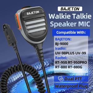 BAJETON 워키토키 스피커 마이크 360도 회전 가능 °   Radtel RT-950 PRO RT-950 BJ-9000 햄 라디오용 회전식 벨트 클립 라우드스피커