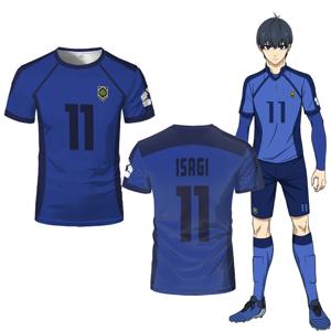 ISAGI 3D 프린트 스포츠 속건 통기성 남성 티셔츠 애니메이션 코스프레 하라주쿠 축구팀 훈련 부모-자녀 반팔
