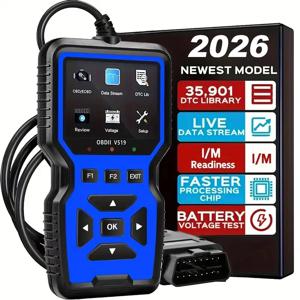 V519 블루 자동차 진단 스캐너 도구 자동차 OBD2 스캐너 엔진 상태 확인용 컬러 스크린 탑재 2026