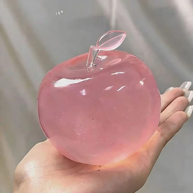 애플 말토즈 스퀴시 장난감 감각 자극 장난감 부드러운 투명 시뮬레이션 슬로우 리바운드 감압 장난감 일상적인 휴식용 ﻿ 그린 핑크